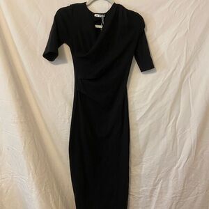 Zara Black Sheath Dress with Cowl Neck for Cocktail